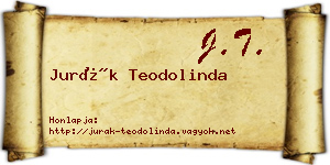 Jurák Teodolinda névjegykártya